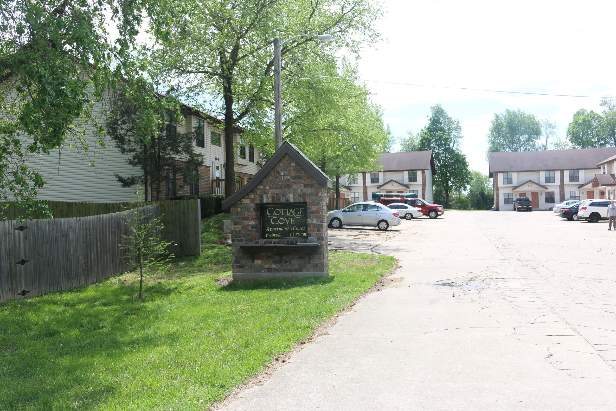 Cottage Cove apartment homes entrance sign