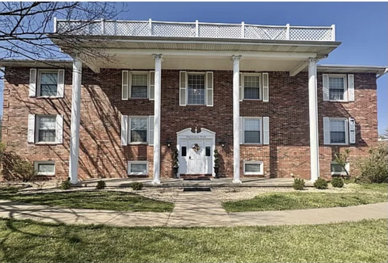 Westview building front with columns